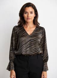 Blouse manches longues manches longues noir MARC AUREL femme