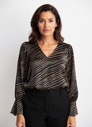 Blouse manches longues manches longues noir MARC AUREL femme