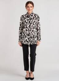 Tunique manches longues col chemisier noir MARC AUREL femme
