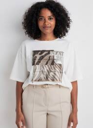 T-shirt coupe droite manches courtes beige MARC AUREL femme