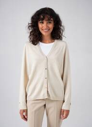 Gilet manches longues stretch beige CREAM femme