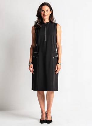 Robe mi-longue sans manche sans manche noir MERI & ESCA femme