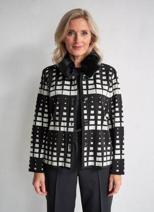 Gilet manches longues coupe cintrée noir GREGORY PAT femme