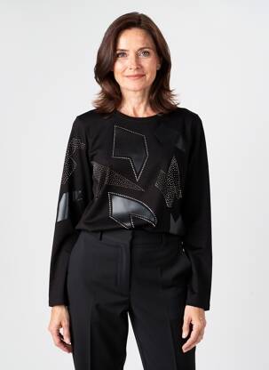 T-shirt manches longues manches longues noir GREGORY PAT femme