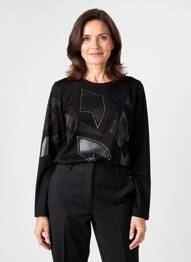 T-shirt manches longues manches longues noir GREGORY PAT femme
