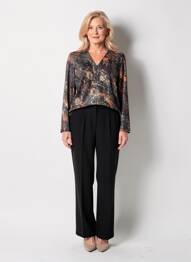 Pull coupe cintrée manches longues noir GUY DUBOUIS femme