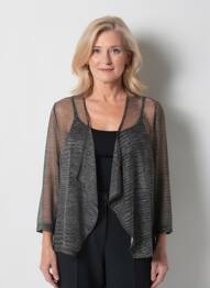 Gilet manches longues manches 3/4 argent GREGORY PAT femme