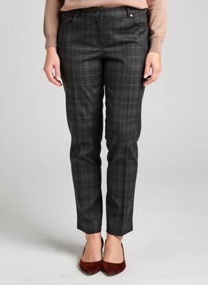 Pantalon slim tissage popeline taille normale noir GUY DUBOUIS femme