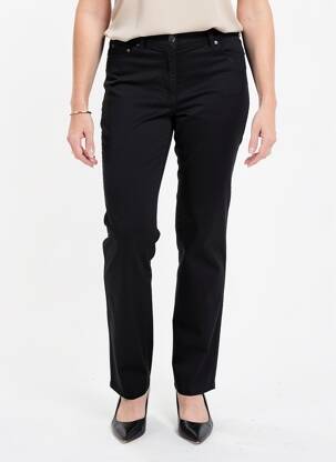Pantalon slim tissage popeline taille normale noir OLSEN femme