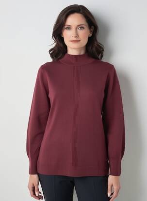 Pull coupe cintrée manches longues violet OLSEN femme