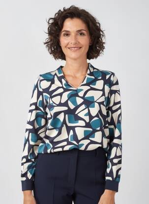 Top stretch manches longues bleu OLSEN femme