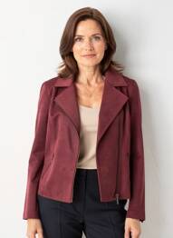 Veste casual tissage suedine violet OLSEN femme