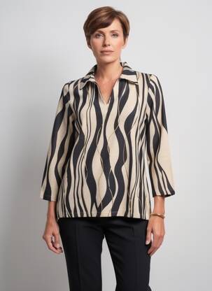 Pull coupe droite manches longues beige GREGORY PAT femme