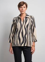 Pull col v manches longues beige GREGORY PAT femme