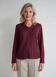 Pull coupe cintrée manches longues violet MERI & ESCA femme