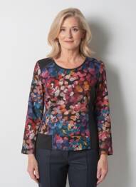 Pull coupe cintrée manches longues noir GUY DUBOUIS femme