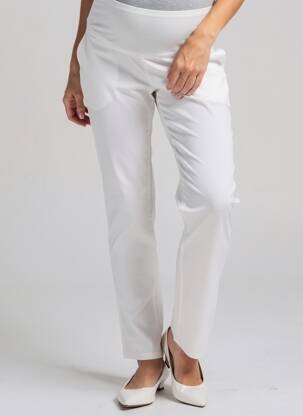 Pantalon maternité tissage popeline blanc BALLOON femme