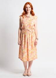 Robe maternité manches courtes orange POMKIN femme