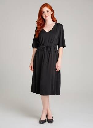 Robe maternité stretch noir SERAPHINE femme