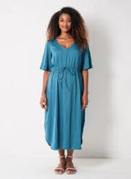 Robe maternité stretch bleu SERAPHINE femme
