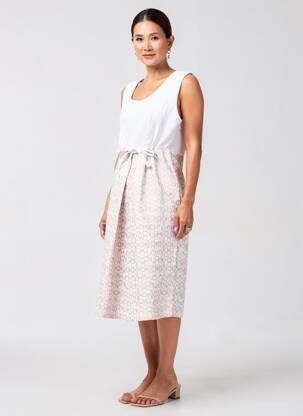 Robe maternité sans manche blanc BALLOON femme