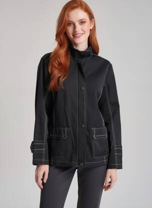 Coupe-vent finition intérieure doublée sans capuche noir NURIA VILARDAGA femme