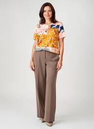 T-shirt stretch manches courtes orange GRIFFON femme