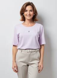 T-shirt stretch manches courtes violet GRIFFON femme