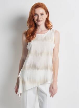 Top stretch sans manche or NURIA VILARDAGA femme