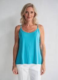 Top tissage jersey fines bretelles bleu GRIFFON femme