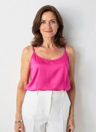 Top tissage jersey fines bretelles rose GRIFFON femme