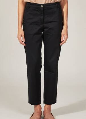 Pantalon droit stretch taille normale noir PAUL BRIAL femme