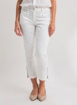 Pantalon 7/8 stretch taille normale blanc PAUL BRIAL femme