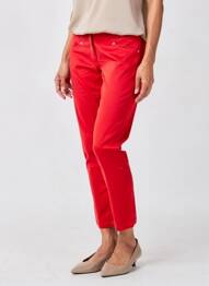 Pantalon 7/8 stretch taille normale rouge PAUL BRIAL femme