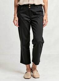 Pantacourt coupe droite taille normale noir PAUL BRIAL femme