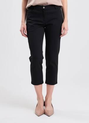 Pantalon 7/8 stretch taille normale noir PAUL BRIAL femme