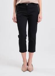 Pantalon 7/8 stretch taille normale noir PAUL BRIAL femme