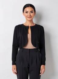 Boléro col rond noir PAUL BRIAL femme