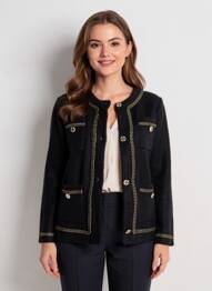 Gilet manches longues maille maille poilu noir FRIME femme