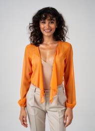 Boléro légère et transparente orange EVALINKA femme
