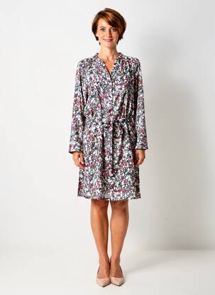 Robe courte manches longues manches longues noir BY ONE femme