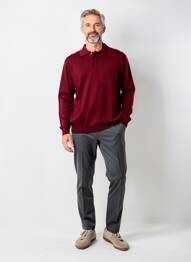 Pull stretch manches longues rouge BERAC homme