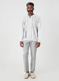 Pull stretch manches longues gris BERAC homme