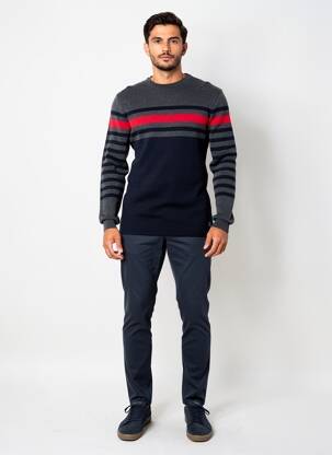 Pull stretch manches longues bleu ARMOR LUX homme