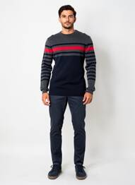 Pull stretch manches longues bleu ARMOR LUX homme