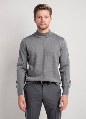 Pull tissage chiné manches longues gris OLIVER HOLTON homme
