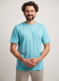T-shirt broderie manches courtes bleu CAMEL ACTIVE homme
