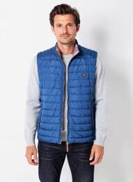 Doudoune tissage imperméable sans capuche bleu CAMEL ACTIVE homme