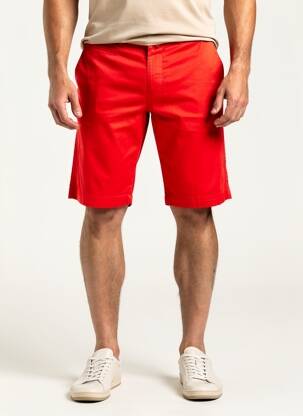 Bermuda taille à pinces taille normale rouge PIERRE CARDIN homme