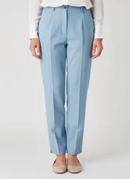 Pantalon slim poches taille haute bleu BRUNO SAINT HILAIRE femme